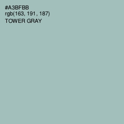 #A3BFBB - Tower Gray Color Image